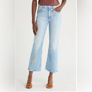 Mother The Scooter Embroidered Ankle Boot Cut Jeans Color: Out on a Limb Size 24